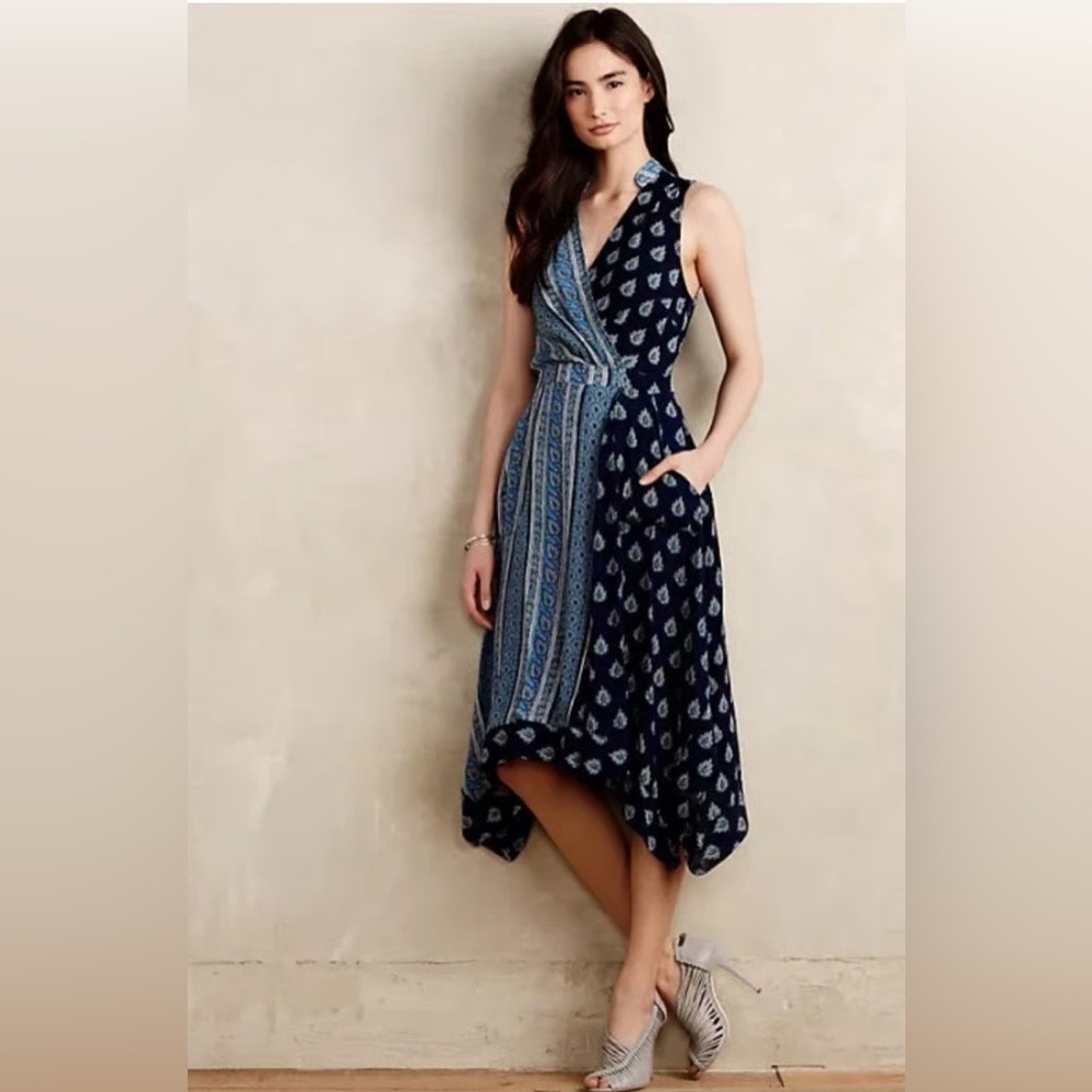 Anthropologie Maeve Eclipse Wrap Midi Size 2